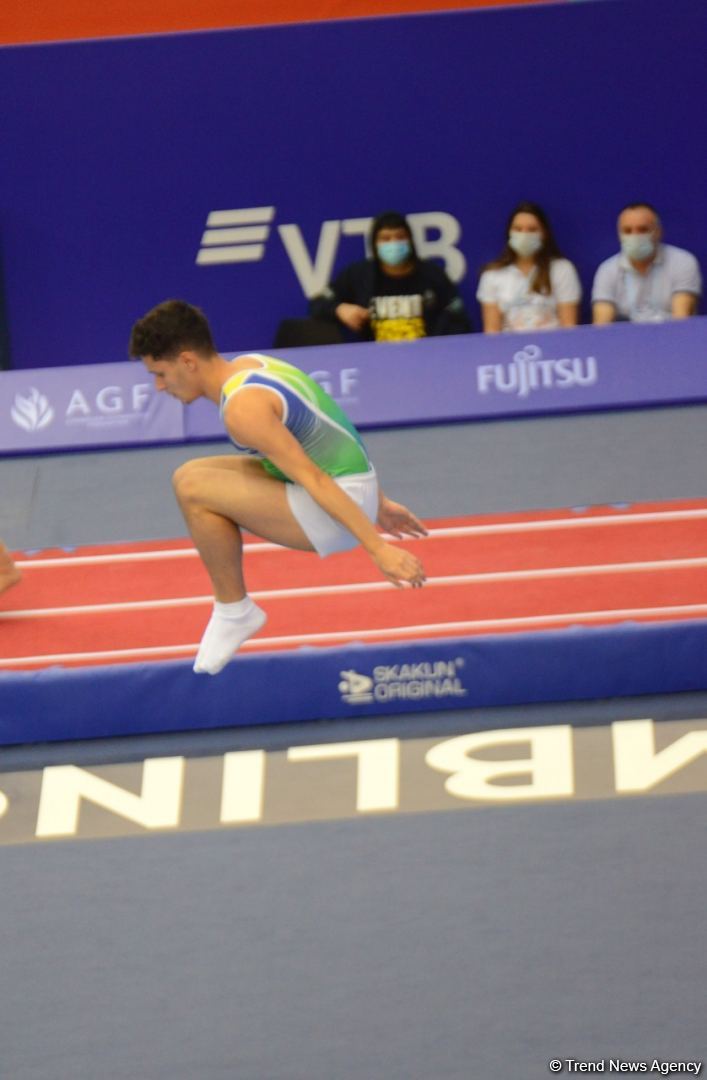 Bakıda Batut Gimnastikası üzrə 28-ci Dünya Yaş Qrupları Yarışlarının ikinci günü start götürüb (FOTO)