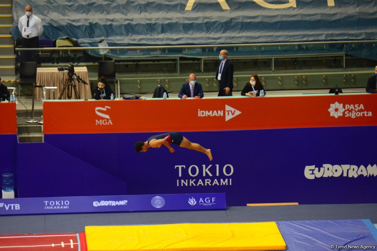 Bakıda Batut Gimnastikası üzrə 28-ci Dünya Yaş Qrupları Yarışlarının ikinci günü start götürüb (FOTO)