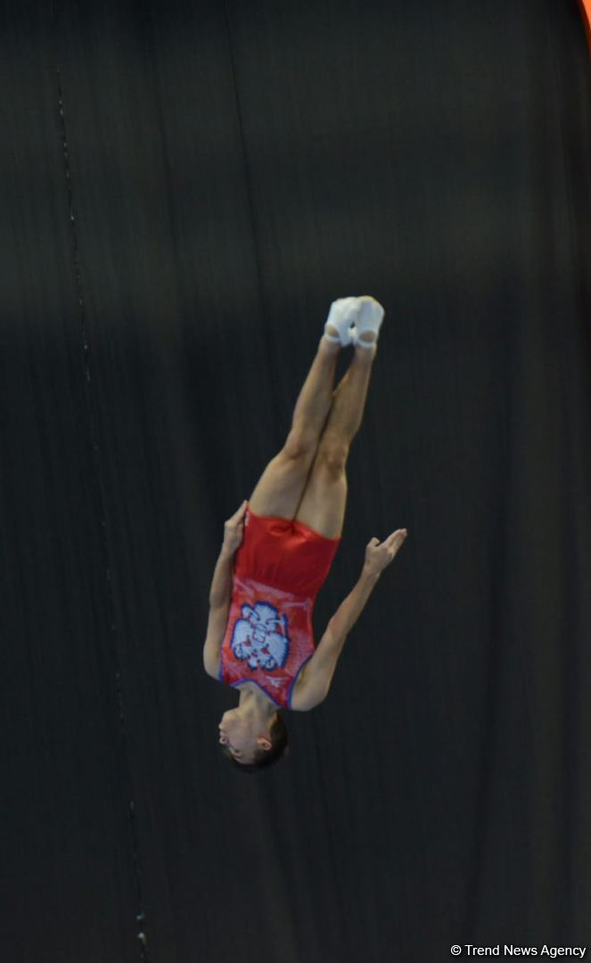 Milli Gimnastika Arenasında Batut Gimnastikası üzrə Dünya Yaş Qrupları Yarışları davam edir (FOTO)