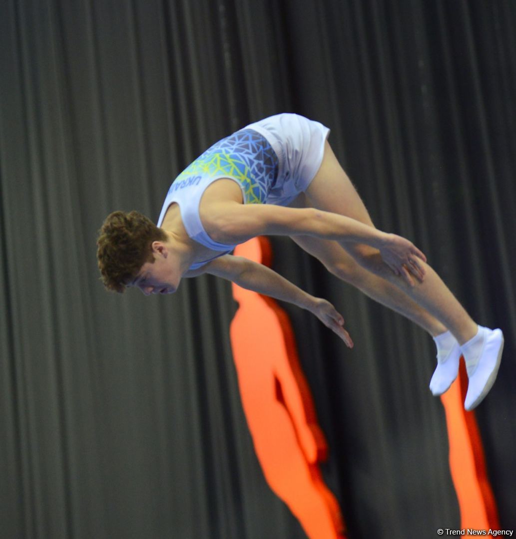 Bakıda Batut Gimnastikası üzrə 28-ci Dünya Yaş Qrupları Yarışlarının ikinci günü start götürüb (FOTO)