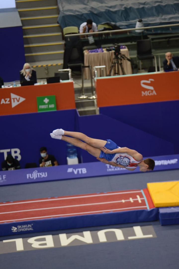 Bakıda batut gimnastikası və tamblinq üzrə Dünya Yaş Qrupları yarışlarının üçüncü gününün ən gözəl anları (FOTO)