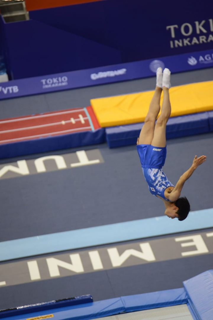 Bakıda batut gimnastikası və tamblinq üzrə Dünya Yaş Qrupları yarışlarının üçüncü gününün ən gözəl anları (FOTO)