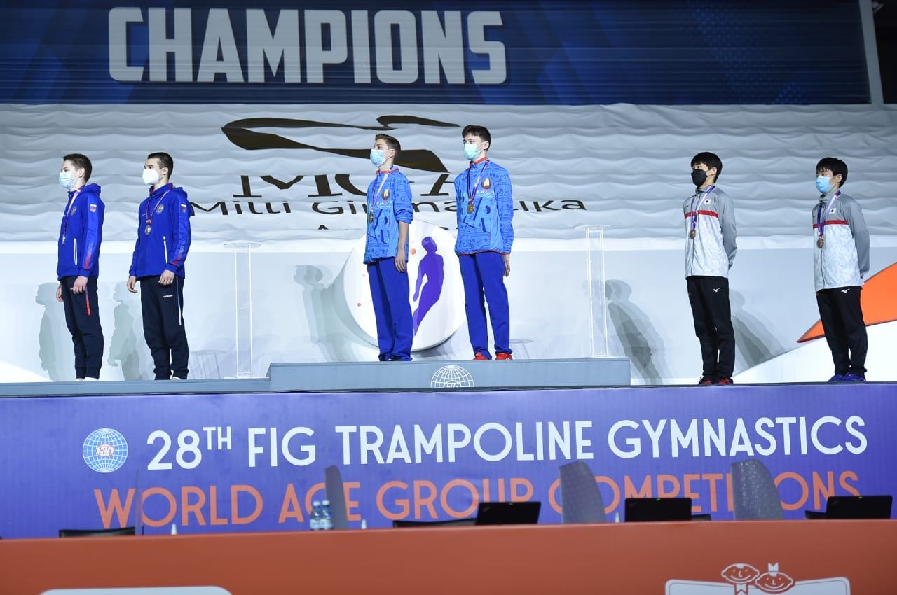 Bakıda batut gimnastikası və tamblinq üzrə Dünya Yaş Qrupları yarışları qaliblərinin mükafatlandırma mərasimi keçirilib (FOTO)