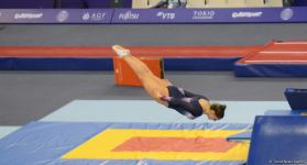 Bakıda Batut Gimnastikası üzrə 28-ci Dünya Yaş Qrupları Yarışlarının ikinci günü start götürüb (FOTO)