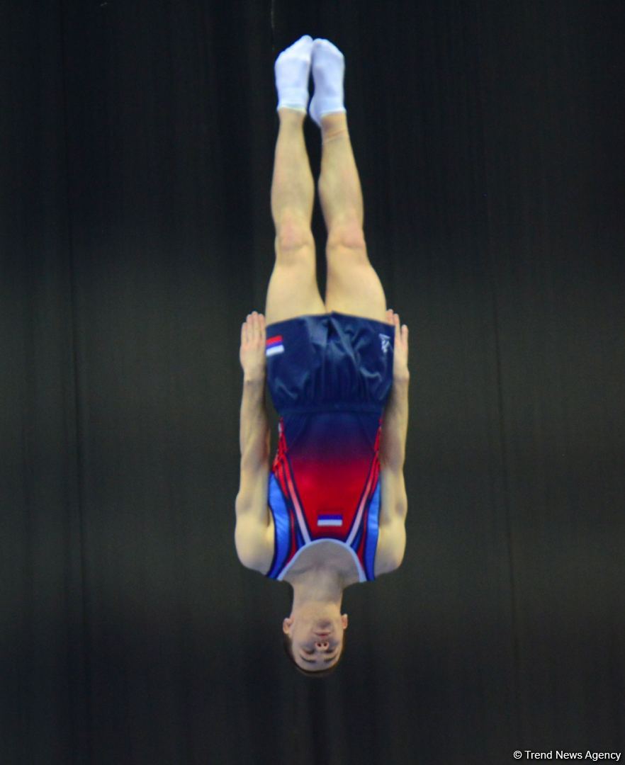 Milli Gimnastika Arenasında Batut Gimnastikası üzrə Dünya Yaş Qrupları Yarışları davam edir (FOTO)