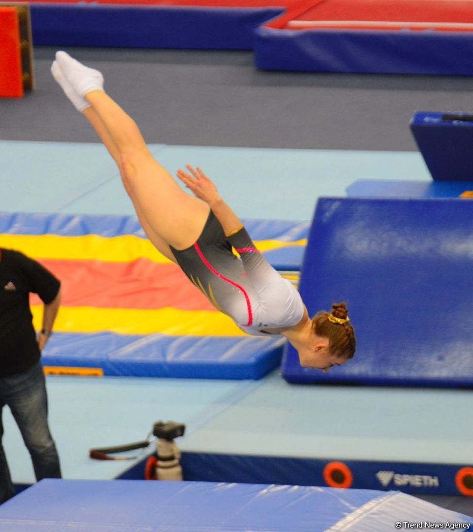 Bakıda Batut Gimnastikası üzrə 28-ci Dünya Yaş Qrupları Yarışlarının ikinci günü start götürüb (FOTO)