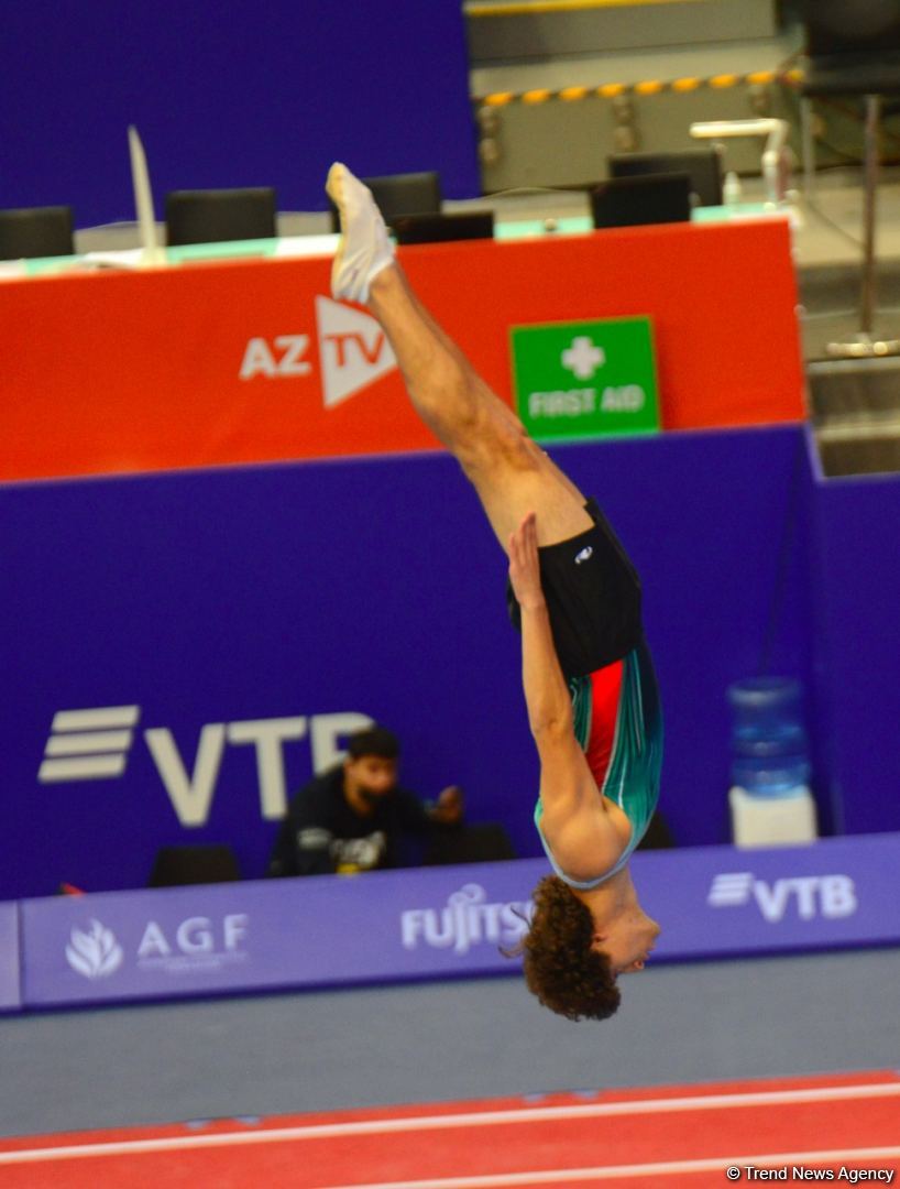 Bakıda Batut Gimnastikası üzrə 28-ci Dünya Yaş Qrupları Yarışlarının ikinci günü start götürüb (FOTO)