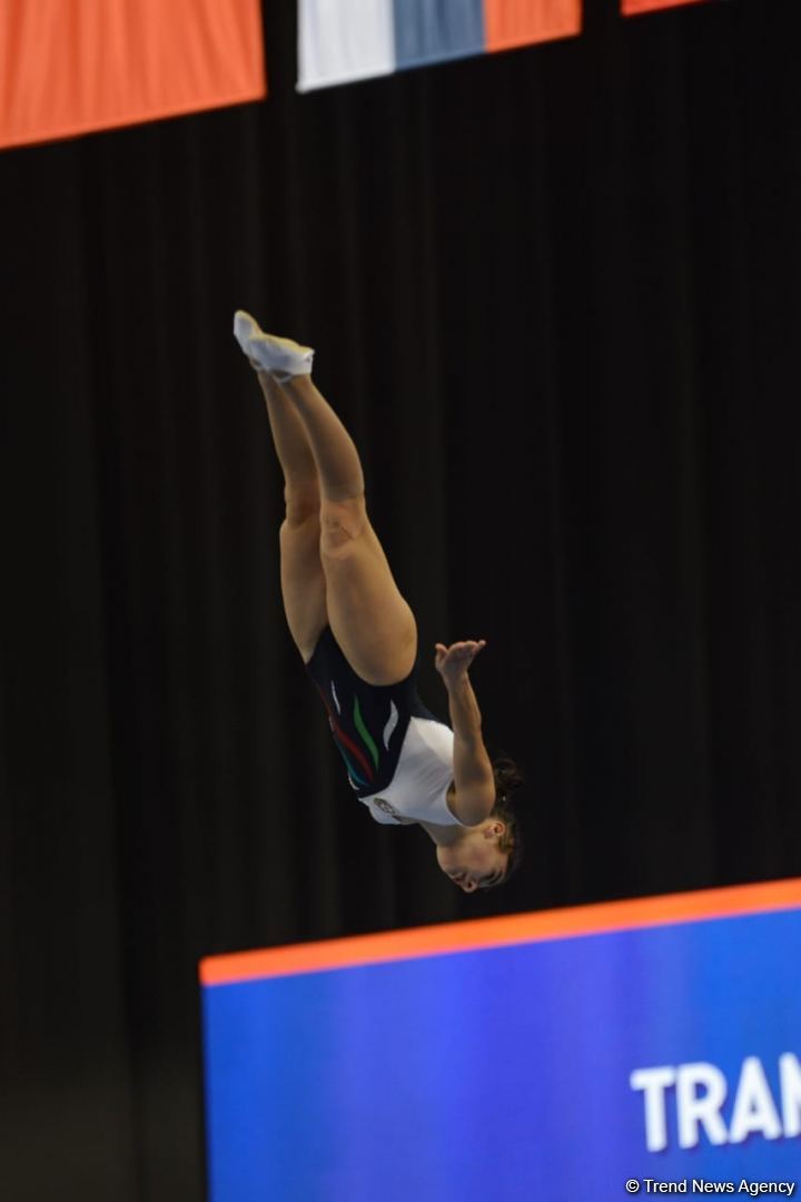 Bakıda Batut Gimnastikası üzrə 28-ci Dünya Yaş Qrupları Yarışlarının ikinci günü start götürüb (FOTO)