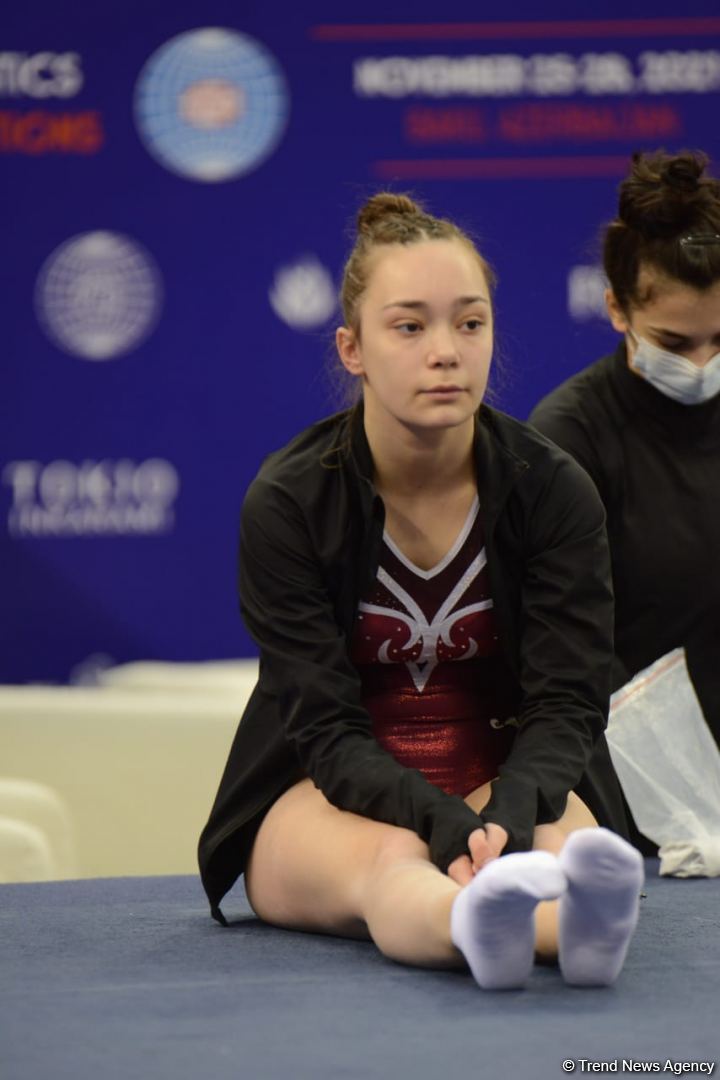 Bakıda Batut Gimnastikası üzrə 28-ci Dünya Yaş Qrupları Yarışlarının ikinci günü start götürüb (FOTO)