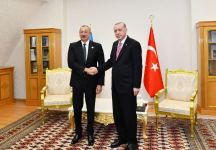 Prezident İlham Əliyevin Türkiyə Prezidenti Rəcəb Tayyib Ərdoğan ilə görüşü olub (FOTO/VİDEO) (YENİLƏNİB)