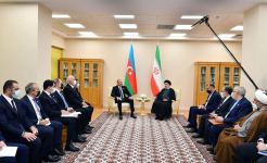 Prezident İlham Əliyevin İran Prezidenti Seyid İbrahim Rəisi ilə görüşü olub (FOTO/VİDEO) (YENİLƏNİB-2)