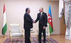 Prezident İlham Əliyevin Tacikistan Prezidenti Emoməli Rəhmon ilə görüşü olub (FOTO/VİDEO) (YENİLƏNİB)