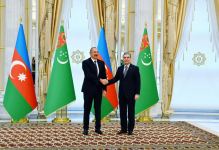 Azərbaycan Prezidenti İlham Əliyev Türkmənistana səfərə gəlib (FOTO/VİDEO) (YENİLƏNİB)