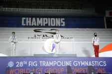 Batut gimnastikası və tamblinq üzrə Dünya Yaş Qrupu Yarışlarının final gününün qaliblərinin mükafatlandırılması mərasimi keçirilib