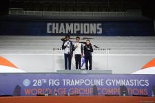 Batut gimnastikası və tamblinq üzrə Dünya Yaş Qrupu Yarışlarının final gününün qaliblərinin mükafatlandırılması mərasimi keçirilib