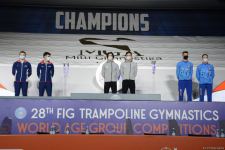 Batut gimnastikası və tamblinq üzrə Dünya Yaş Qrupu Yarışlarının final gününün qaliblərinin mükafatlandırılması mərasimi keçirilib