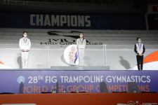 Batut gimnastikası və tamblinq üzrə Dünya Yaş Qrupu Yarışlarının final gününün qaliblərinin mükafatlandırılması mərasimi keçirilib