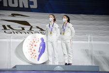 Batut gimnastikası və tamblinq üzrə Dünya Yaş Qrupu Yarışlarının final gününün qaliblərinin mükafatlandırılması mərasimi keçirilib
