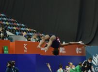 Bakıda batut gimnastikası və tamblinq üzrə 28-ci Dünya Yaş Qrupu Yarışlarının final gününə start verilib (FOTO)