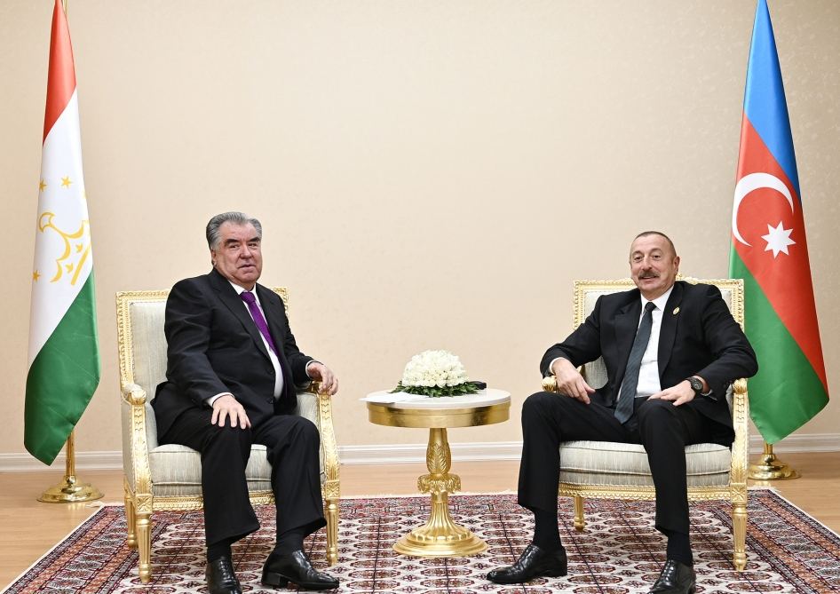 Prezident İlham Əliyevin Tacikistan Prezidenti Emoməli Rəhmon ilə görüşü olub (FOTO/VİDEO) (YENİLƏNİB)