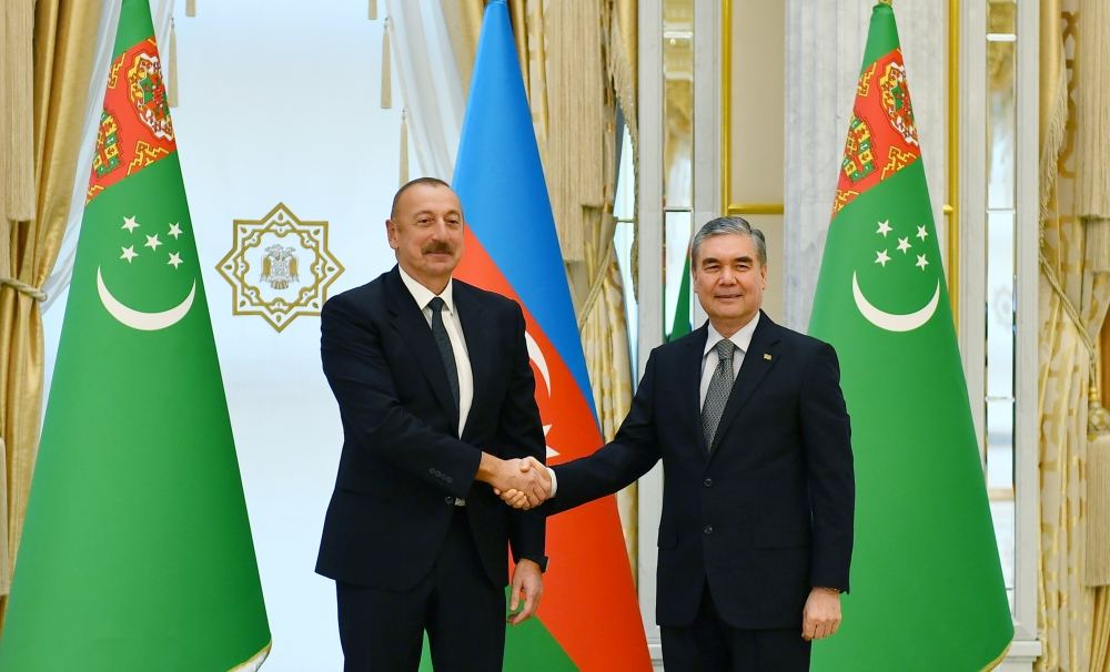 Azərbaycan Prezidenti İlham Əliyev Türkmənistana səfərə gəlib (FOTO/VİDEO) (YENİLƏNİB)