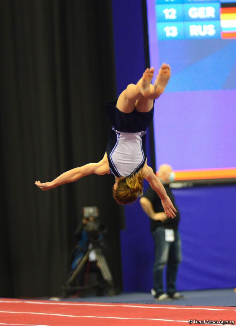 Bakıda batut gimnastikası və tamblinq üzrə Dünya Yaş Qrupu Yarışları davam edir (FOTO)