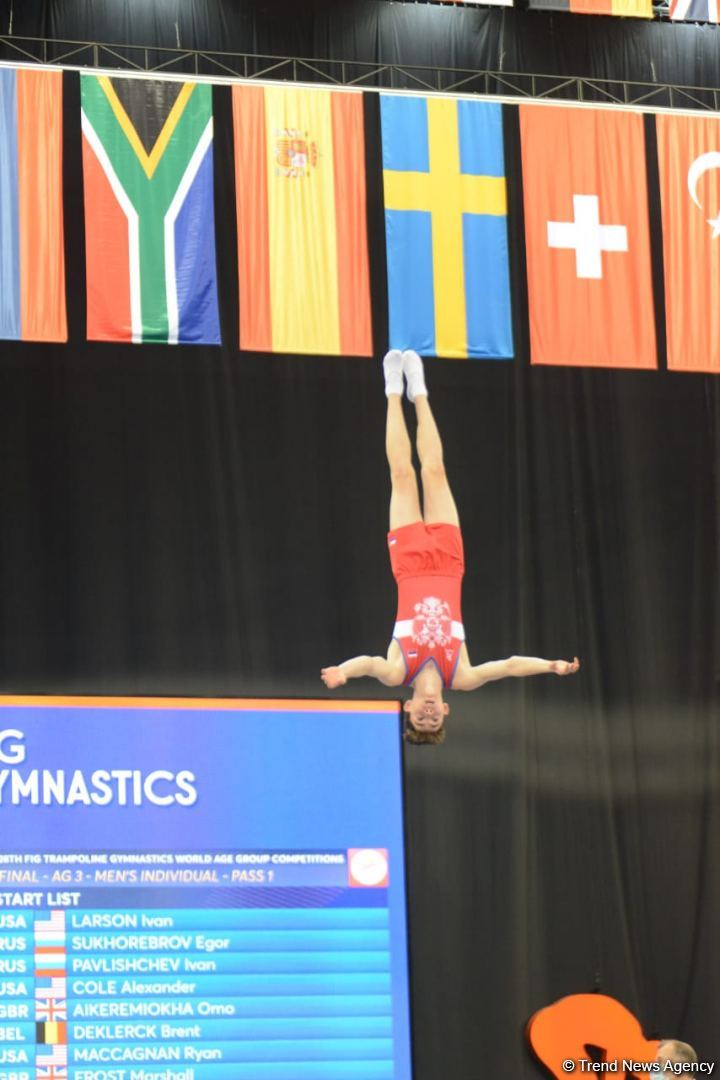 Bakıda batut gimnastikası və tamblinq üzrə Dünya Yaş Qrupu Yarışlarının final gününün ən yaxşı anları (FOTO)