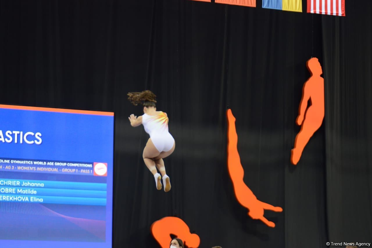 Bakıda batut gimnastikası və tamblinq üzrə 28-ci Dünya Yaş Qrupu Yarışlarının final gününə start verilib (FOTO)