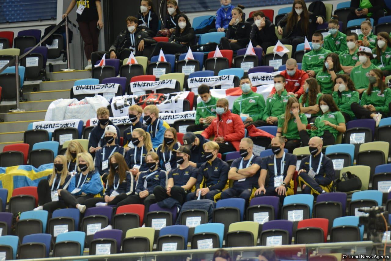 Bakıda batut gimnastikası və tamblinq üzrə 28-ci Dünya Yaş Qrupu Yarışlarının final gününə start verilib (FOTO)