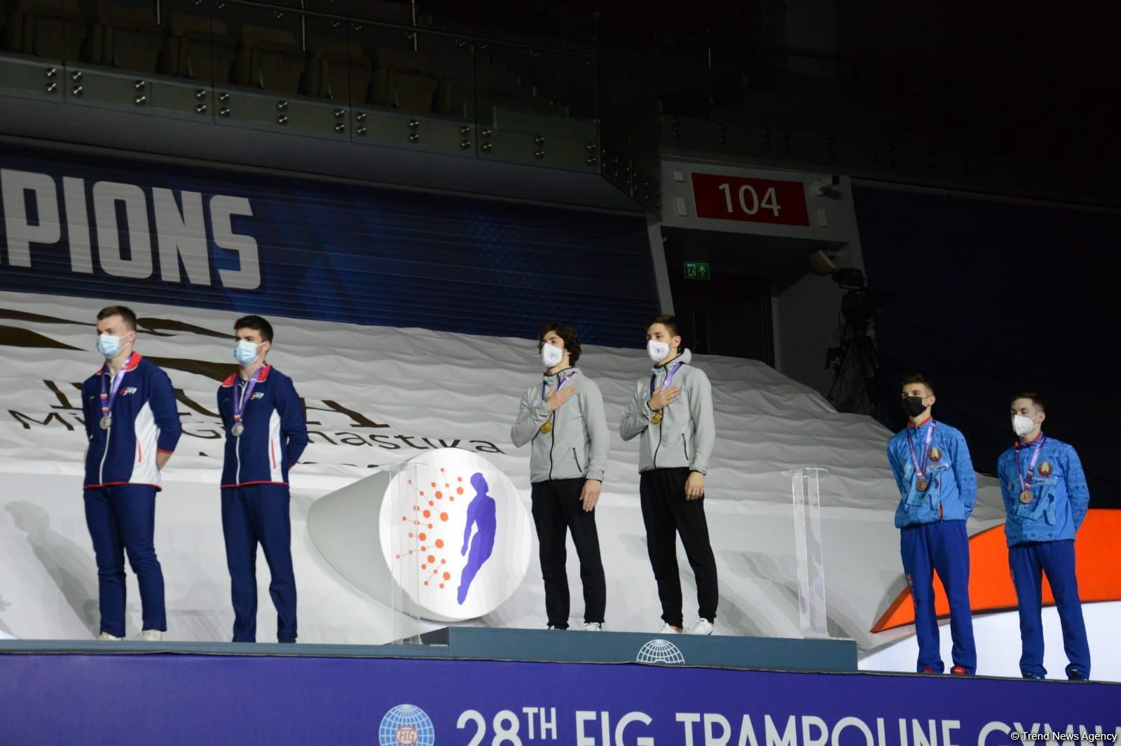 Batut gimnastikası və tamblinq üzrə Dünya Yaş Qrupu Yarışlarının final gününün qaliblərinin mükafatlandırılması mərasimi keçirilib