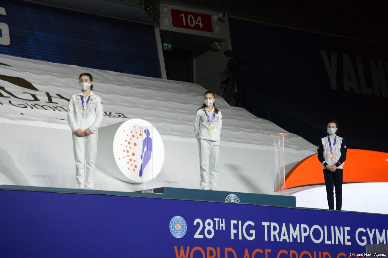 Batut gimnastikası və tamblinq üzrə Dünya Yaş Qrupu Yarışlarının final gününün qaliblərinin mükafatlandırılması mərasimi keçirilib