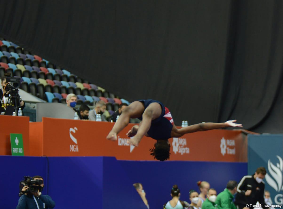 Bakıda batut gimnastikası və tamblinq üzrə 28-ci Dünya Yaş Qrupu Yarışlarının final gününə start verilib (FOTO)