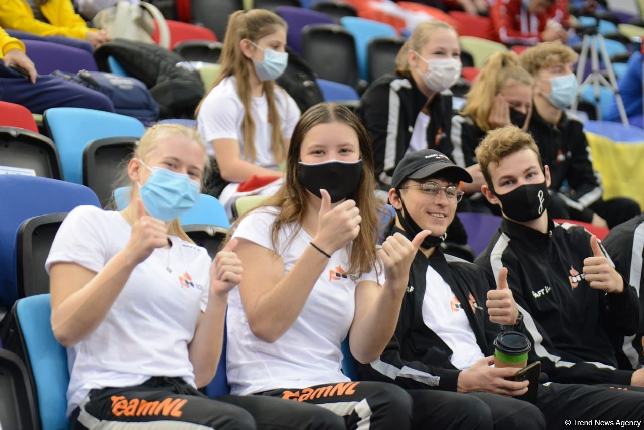Bakıda batut gimnastikası və tamblinq üzrə 28-ci Dünya Yaş Qrupu Yarışlarının final gününə start verilib (FOTO)