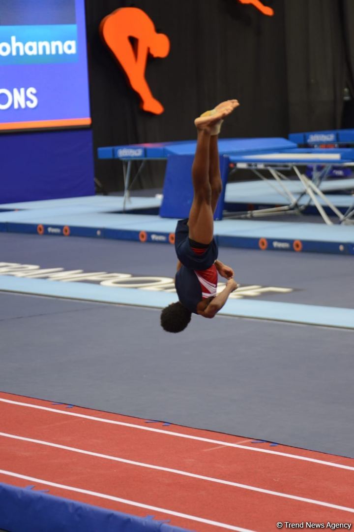 Bakıda batut gimnastikası və tamblinq üzrə 28-ci Dünya Yaş Qrupu Yarışlarının final gününə start verilib (FOTO)