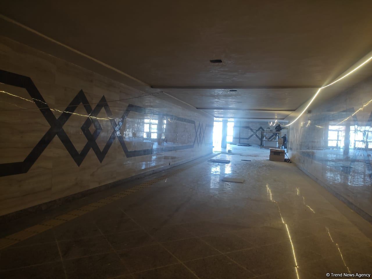 Metronun “Xocəsən” stansiyasında tikinti-quraşdırma işləri tamamlanır (FOTO)