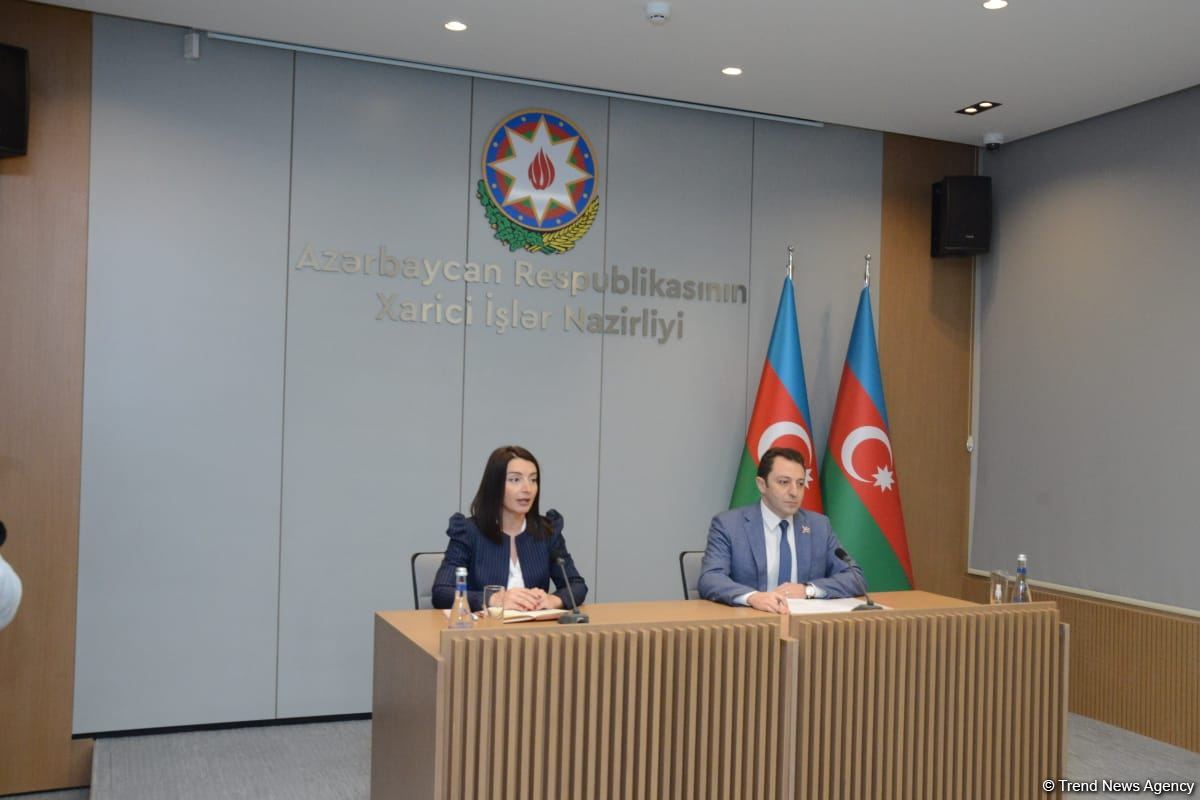 Xarici işlər nazirinin müavini Elnur Məmmədov brifinq keçirib (FOTO/VİDEO)