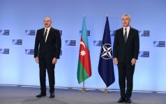 Brüsseldə Azərbaycan Prezidenti İlham Əliyev ilə NATO-nun Baş katibi Yens Stoltenberq arasında görüş olub (FOTO/VİDEO) (YENİLƏNİB)
