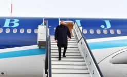 Prezident İlham Əliyev Rusiyanın Sankt-Peterburq şəhərinə səfərə gəlib (FOTO/VİDEO)