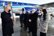 Prezident İlham Əliyev Rusiyanın Sankt-Peterburq şəhərinə səfərə gəlib (FOTO/VİDEO)
