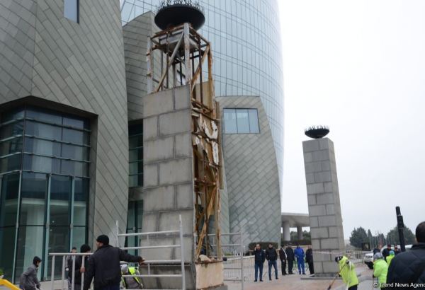 "Alov qüllələri"nin qarşısında partlayış olub (FOTO/VİDEO)