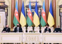 Prezident İlham Əliyevin və Volodimir Zelenskinin iştirakı ilə Azərbaycan-Ukrayna sənədlərinin imzalanması mərasimi olub (FOTO/VİDEO) (YENİLƏNİB)