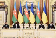 Prezident İlham Əliyevin və Volodimir Zelenskinin iştirakı ilə Azərbaycan-Ukrayna sənədlərinin imzalanması mərasimi olub (FOTO/VİDEO) (YENİLƏNİB)