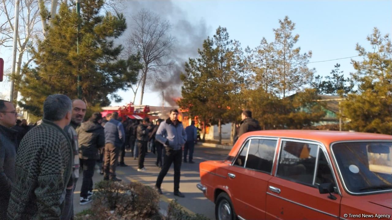 Tərtərdə yanğın baş verib (FOTO)