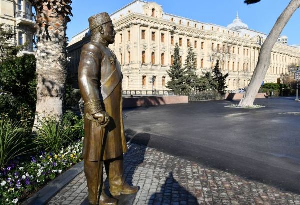 Hacı Zeynalabdin Tağıyevin heykəlini zədələyənlər saxlanıldı (FOTO)