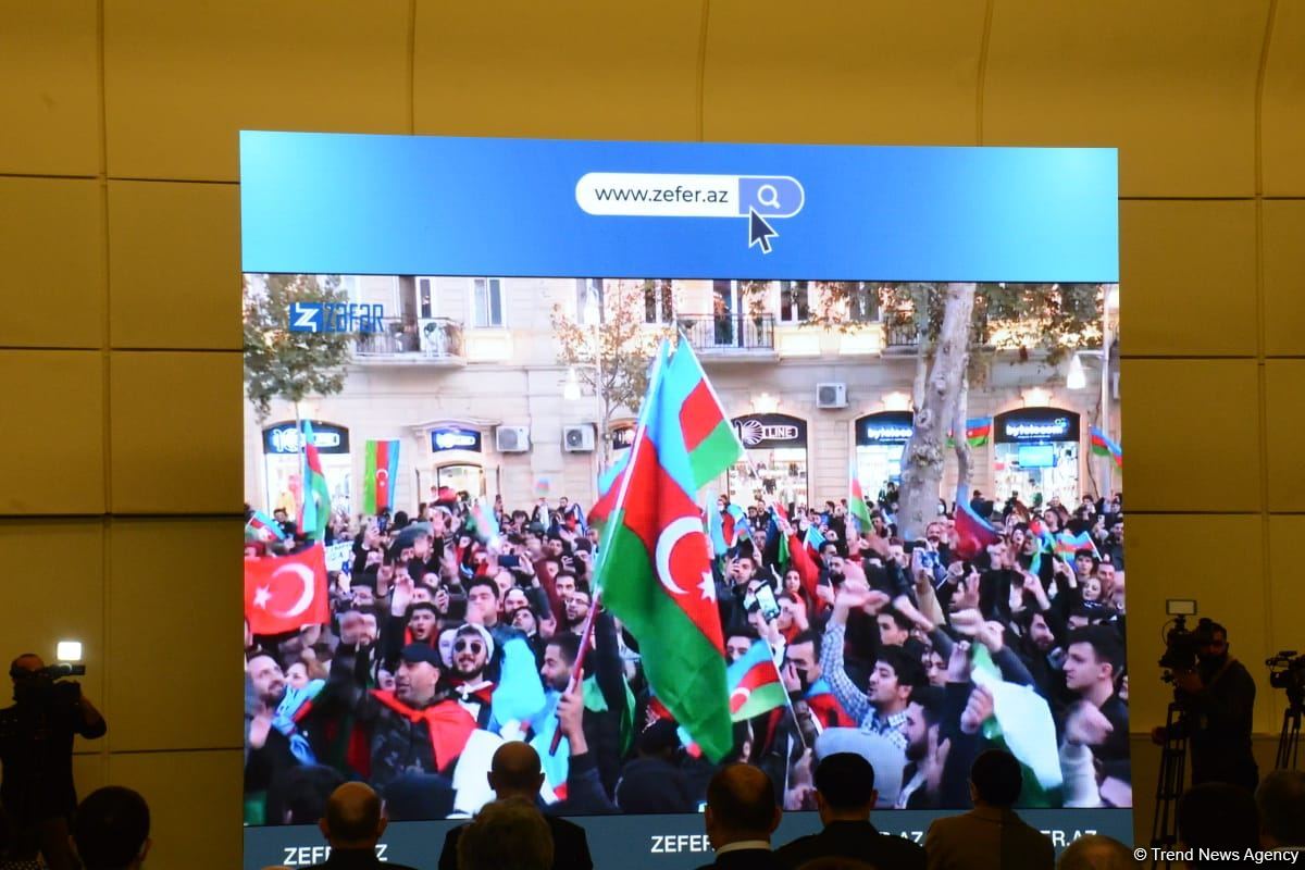 Vətən Müharibəsində Azərbaycan xalqının Zəfərinə həsr olunmuş 
“zefer.az” saytının təqdimatı keçirilib (FOTO)