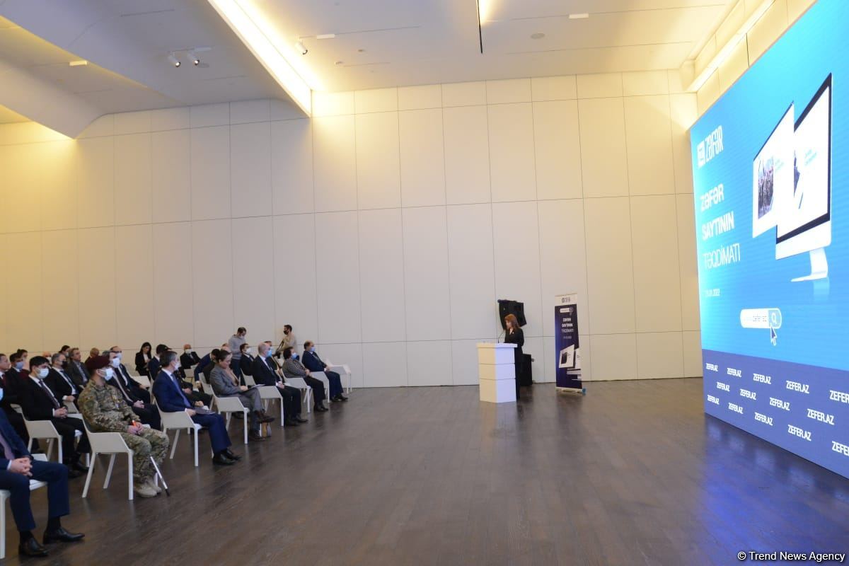 Vətən Müharibəsində Azərbaycan xalqının Zəfərinə həsr olunmuş 
“zefer.az” saytının təqdimatı keçirilib (FOTO)