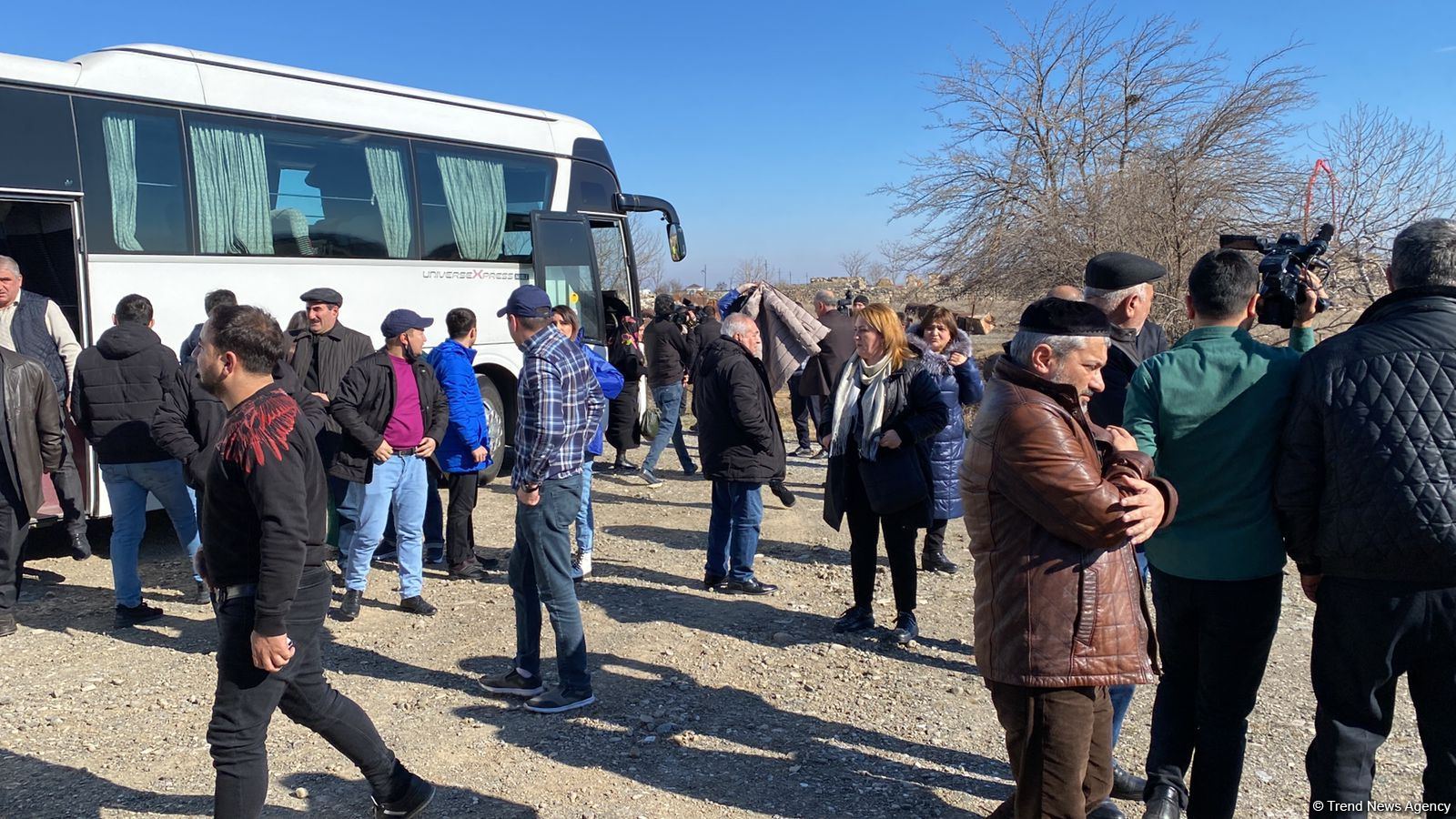 Bakıdan çıxan sərnişin avtobusu Ağdama çatıb (FOTO)