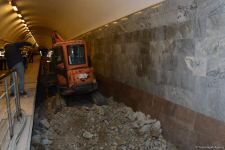 Metronun “Cəfər Cabbarlı” stansiyasında təmir işlərinin növbəti mərhələsi başlanıb (FOTO)