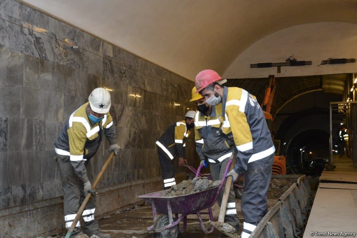 Metronun “Cəfər Cabbarlı” stansiyasında təmir işlərinin növbəti mərhələsi başlanıb (FOTO)