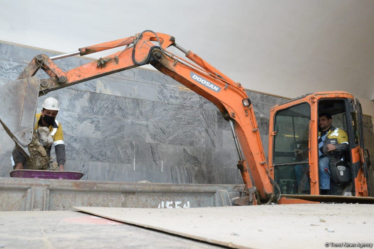 Metronun “Cəfər Cabbarlı” stansiyasında təmir işlərinin növbəti mərhələsi başlanıb (FOTO)